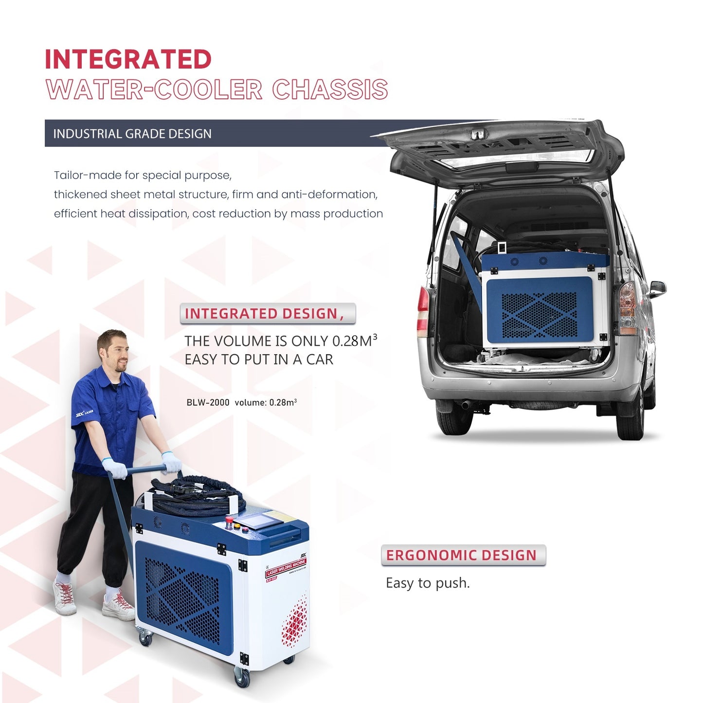US Stock SFX 2000W Handheld Fiber Laser Welding Cleaning 2 in 1 Machine Laser Welder
