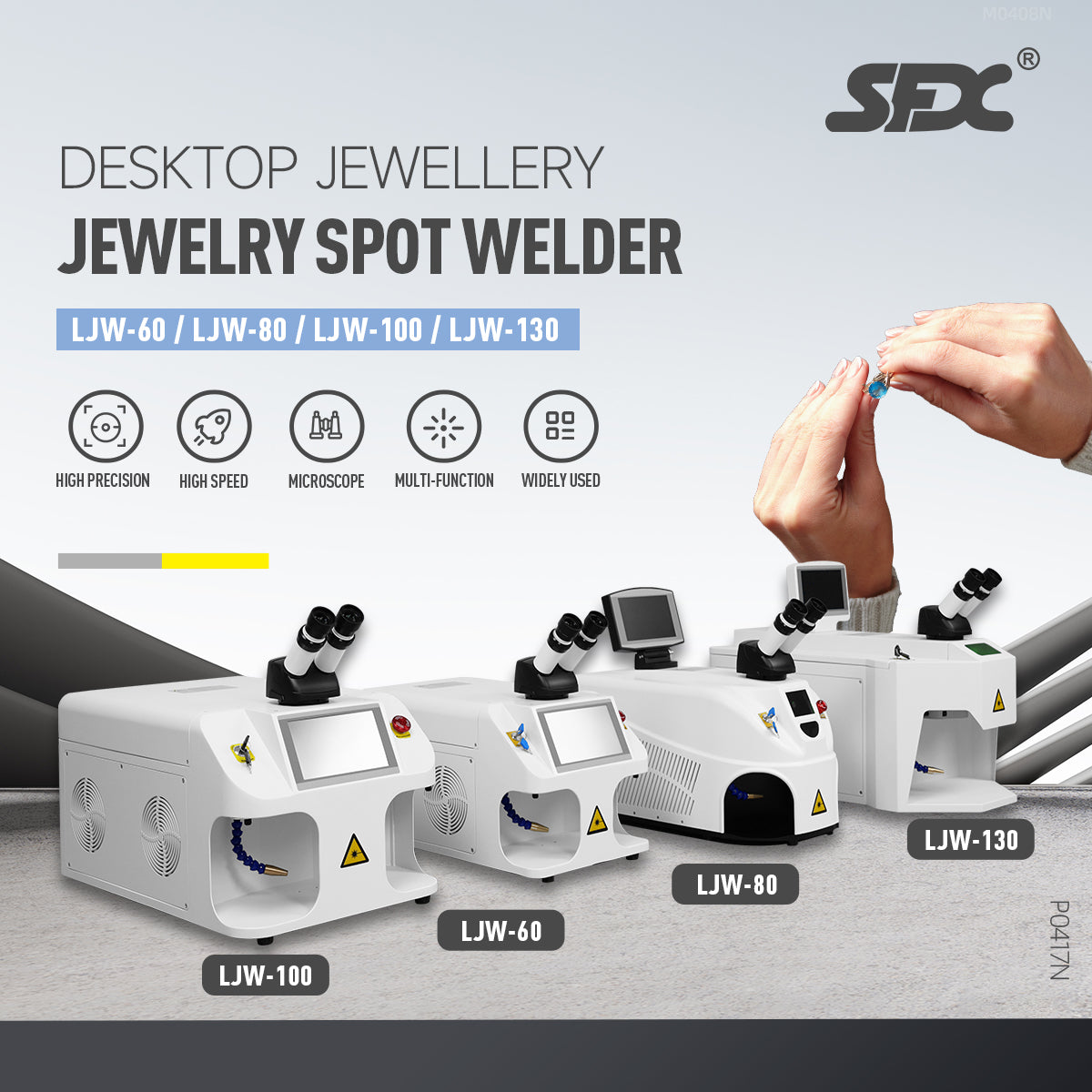 SFX 60W/80W/100W/130W Desktop Jewelry Spot Welder for Medical Equipment Titanium Alloy Jewelry