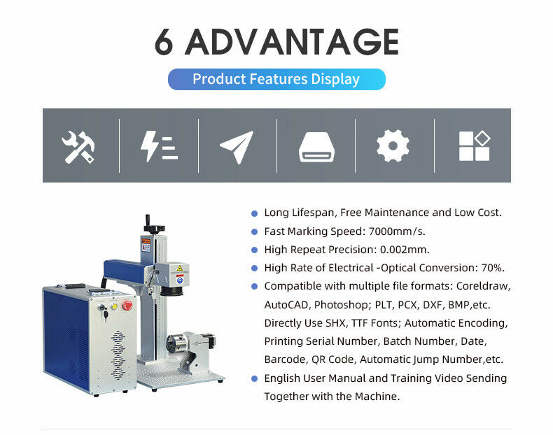 US Stock JPT 50W Fiber Laser Marking Machine Fiber Laser Engraver