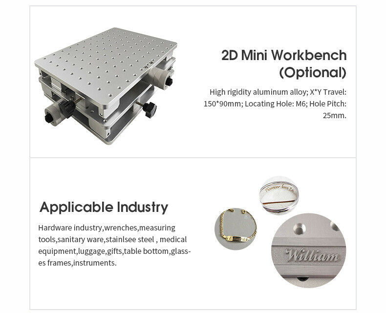 US Stock JPT 50W Fiber Laser Marking Machine Fiber Laser Engraver