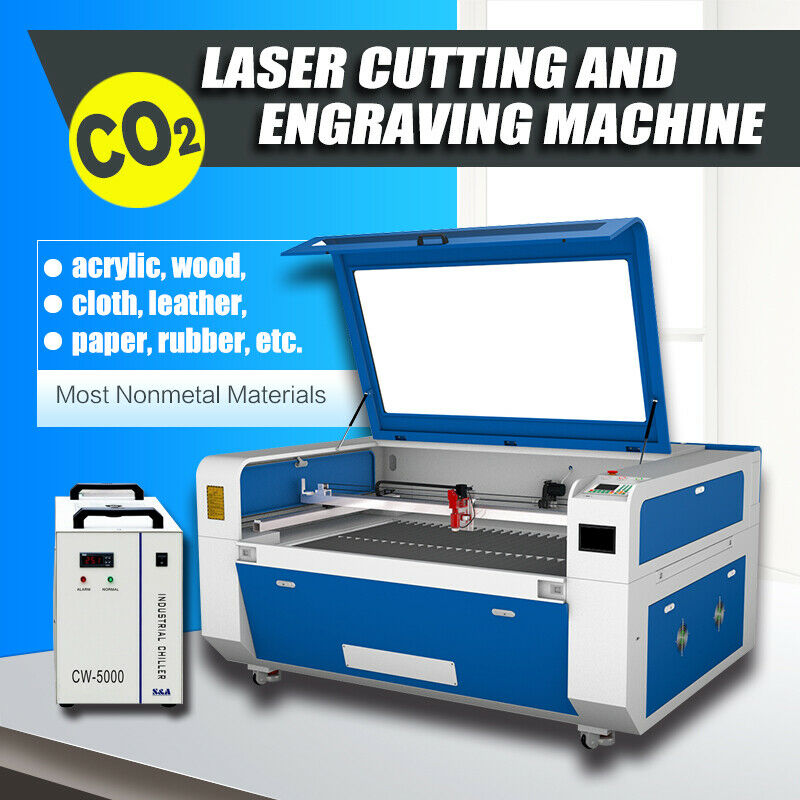 US Stock 51"x35" Reci 130W CO2 Laser Cutter Electric Lifting Worktable Auto-focus