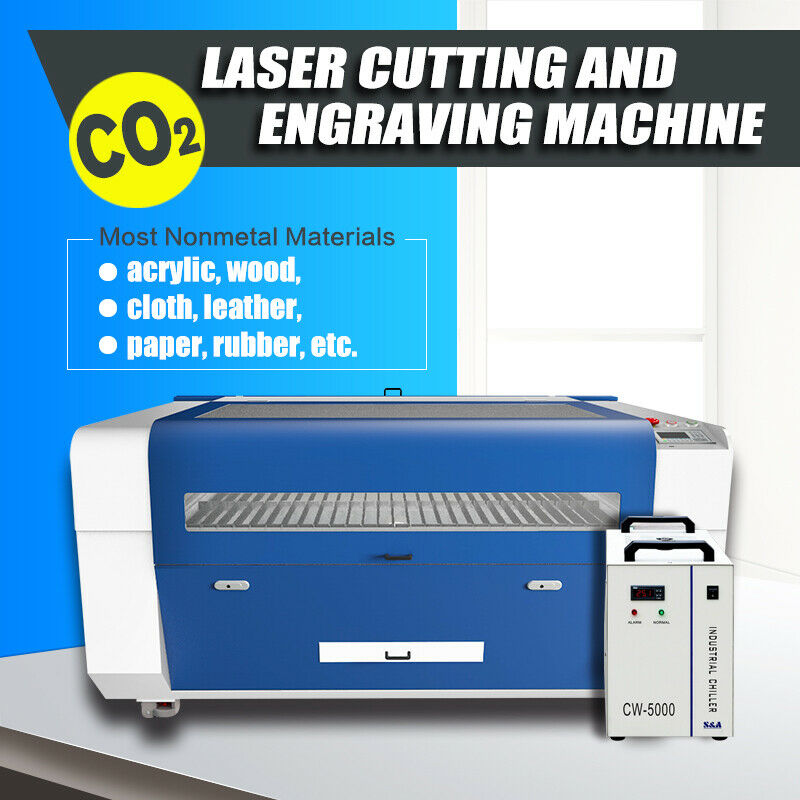 US Stock 51"x35" Reci 130W CO2 Laser Cutter Electric Lifting Worktable Auto-focus