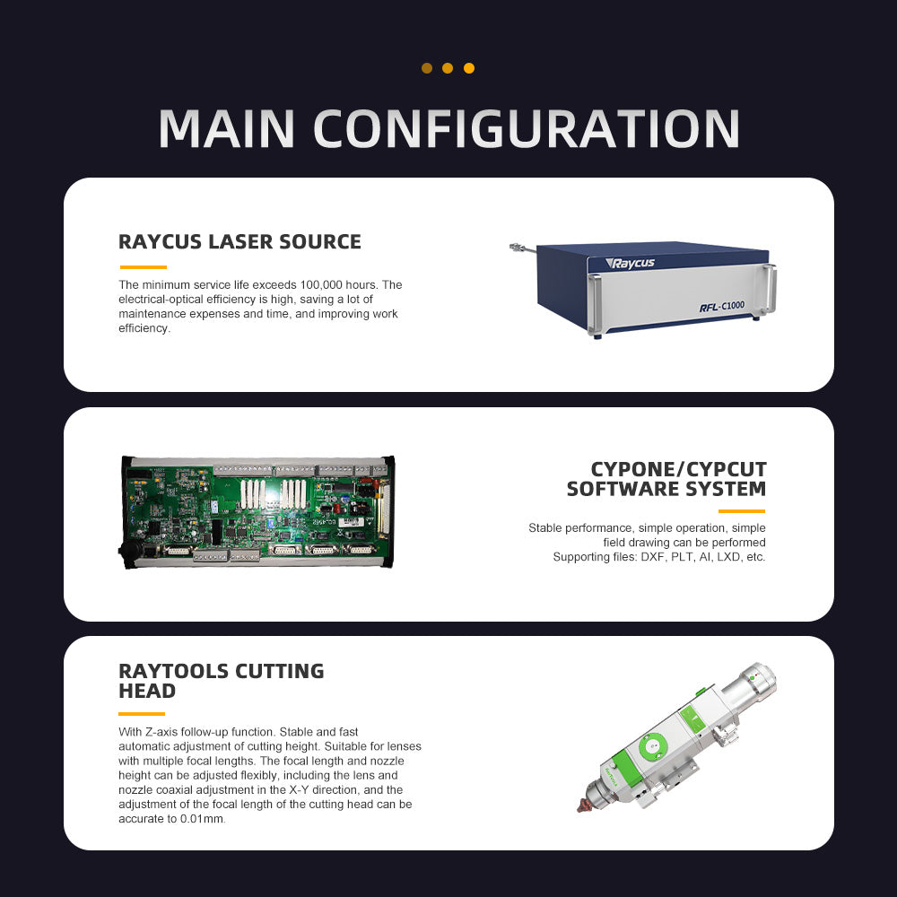 RAYCUS Precision Fiber Laser Cutting Machine Metal Laser Cutter 600*800mm