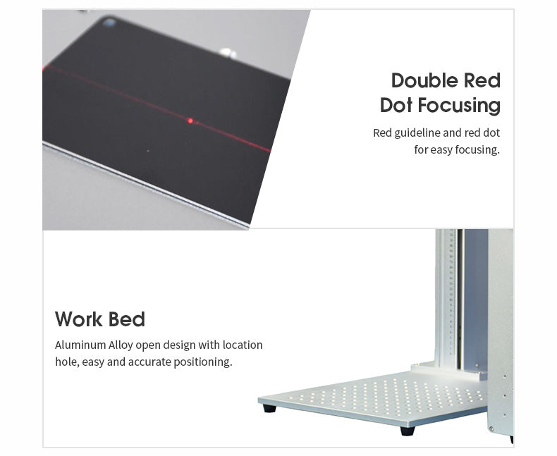 US Stock 50W JPT Fiber Laser Engraver Laser Marking Machine with 175mm Lens and D80 Rotary Axis