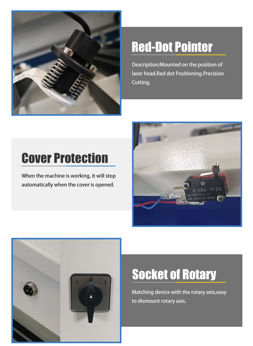 130W/150W/180W/220W/300W CO2 Laser Cutter Laser Engraver with 1300×2500mm Workbench