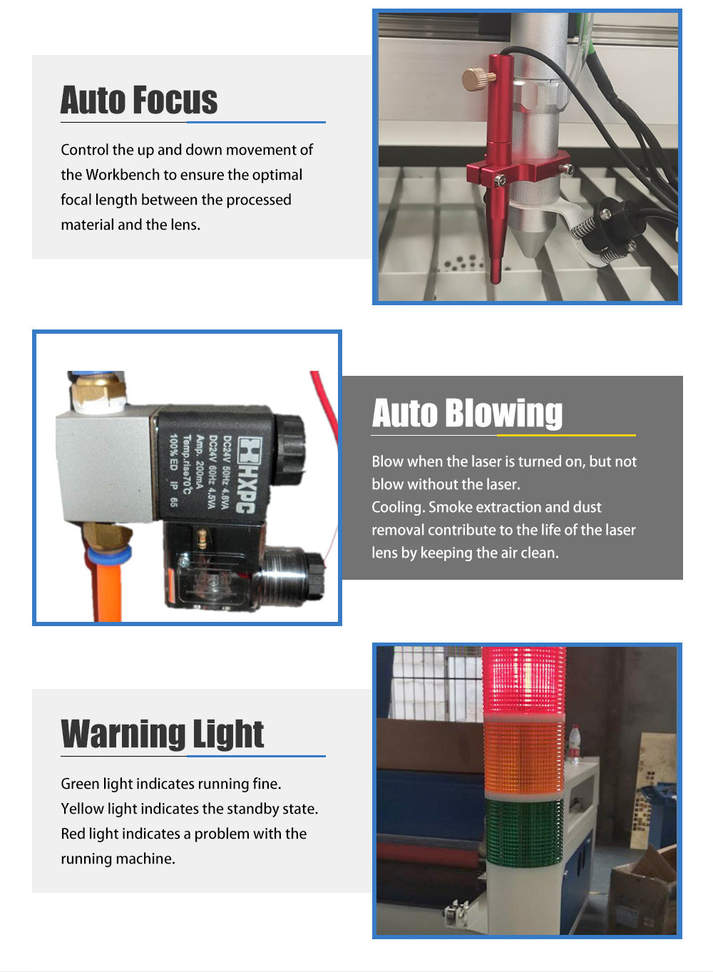 130W/150W/180W/220W/300W CO2 Laser Cutter Laser Engraver with 1300×2500mm Workbench