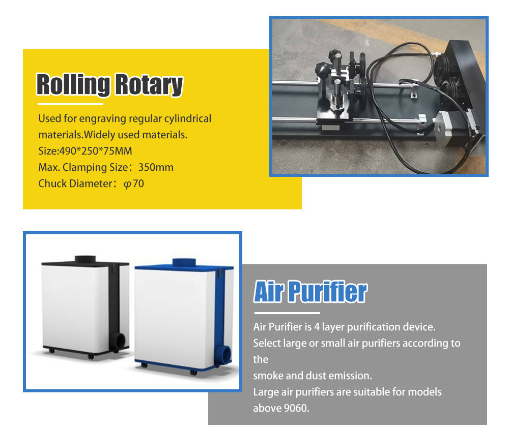 130W/150W/180W/220W/300W CO2 Laser Cutter Laser Engraver with 1300×2500mm Workbench