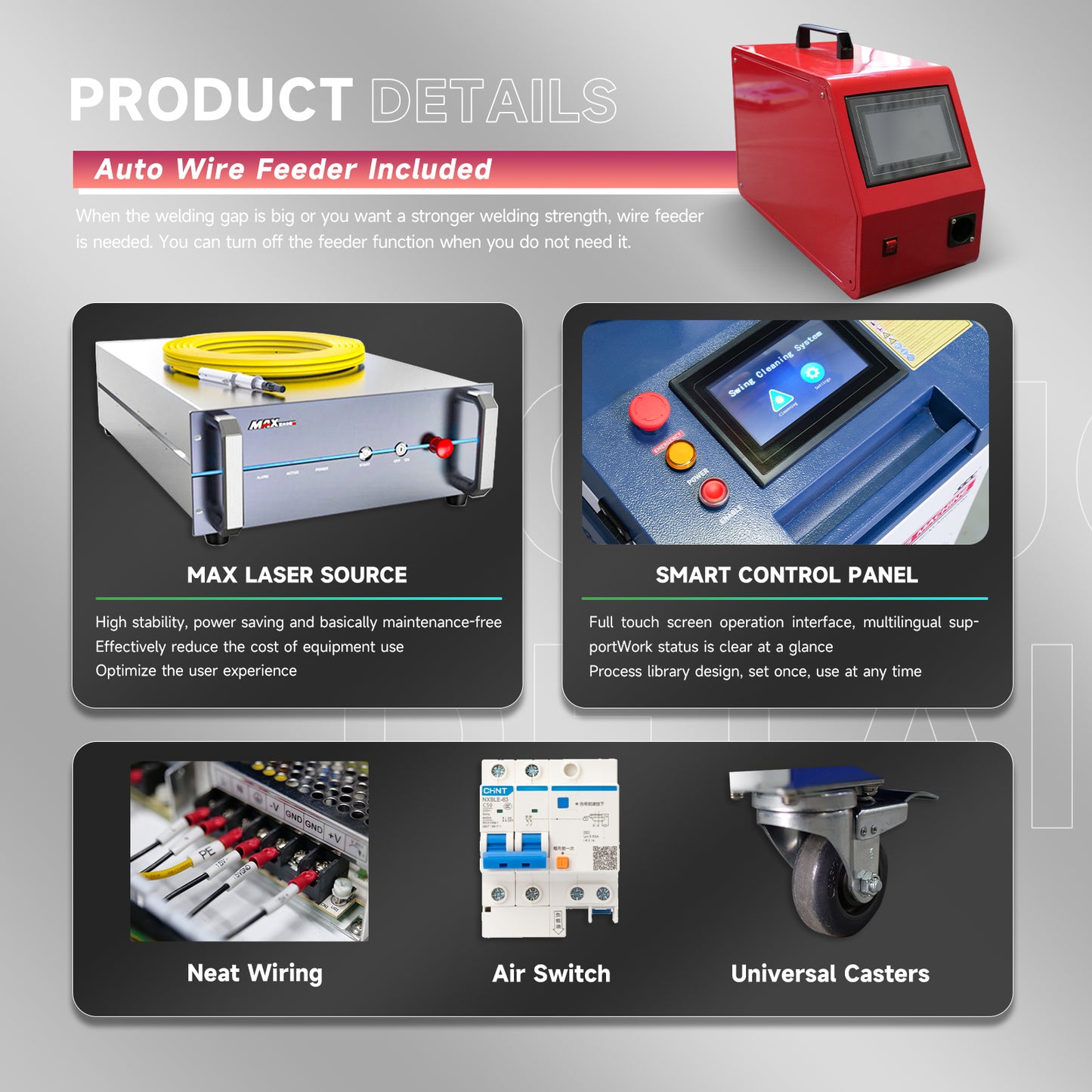 US Stock SFX 2000W Handheld Fiber Laser Welding Cleaning 2 in 1 Machine Laser Welder