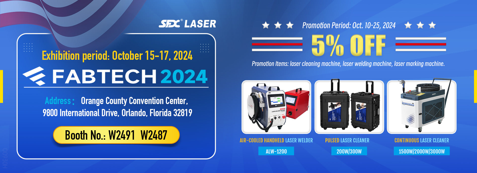 FABTECH 2024 Orlando Exhibitions sfxlasermachinery