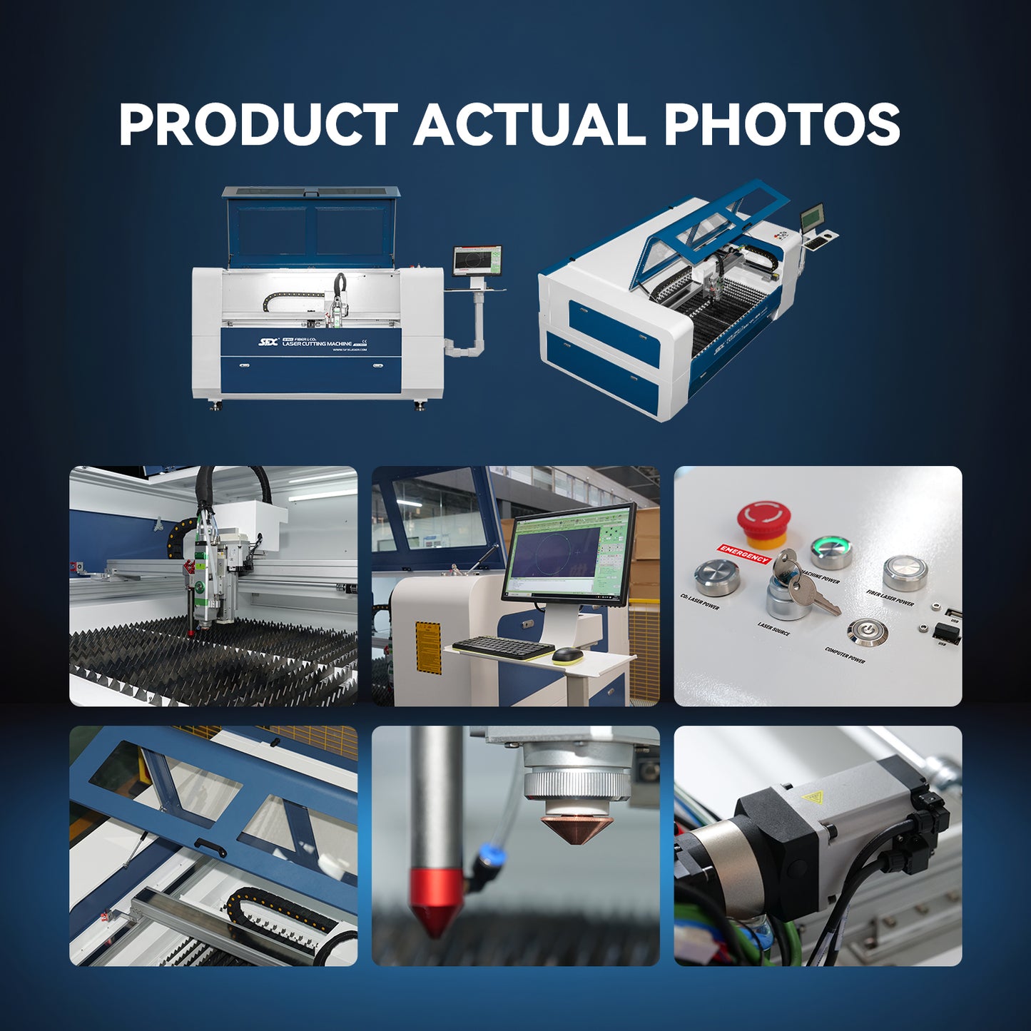 SFX-1390FC Nitrogen Pressure Regulator Fiber Laser Cutting Machine 1300*900mm Workbed 130W/150W/180W