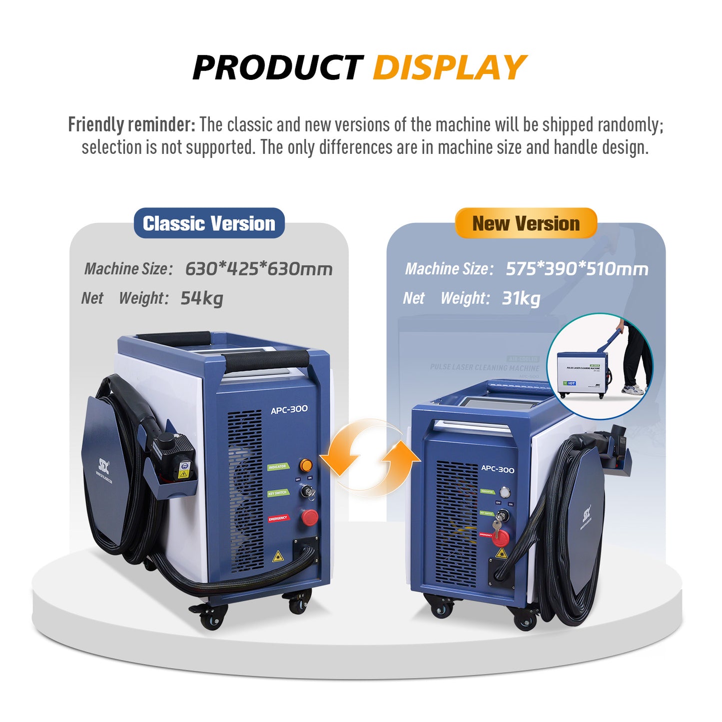 SFX 300W/500W Air-cooled Pulsed  Laser Cleaning Machine Specialized Wood Cleaning Wood Paint Remover