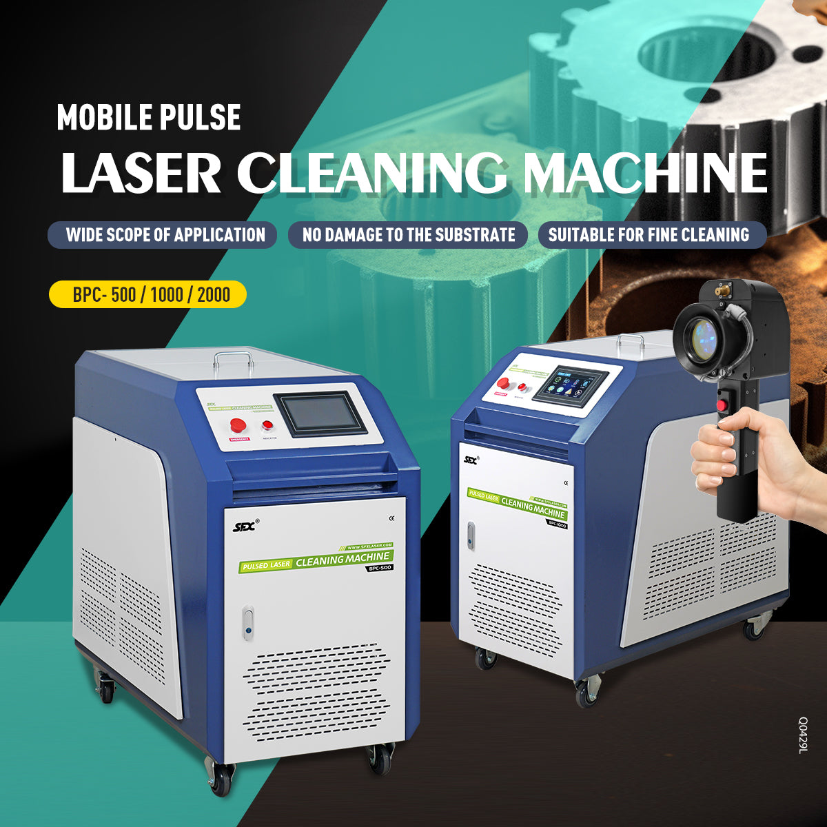 SFX 500W/1000W/2000W Handheld Pulsed Laser Cleaning Machine Water Cooling Metal Rust Oxide Painting Graffiti Oil Remover