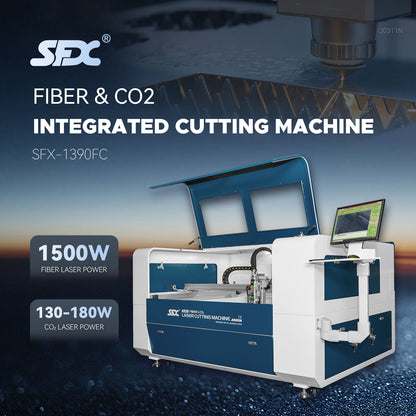 SFX-1390FC Nitrogen Pressure Regulator Fiber Laser Cutting Machine 1300*900mm Workbed 130W/150W/180W
