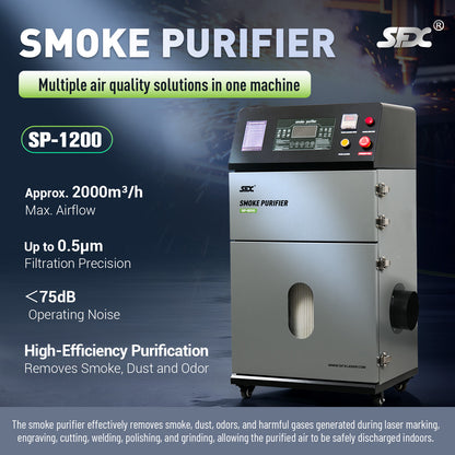 US Stock SP-1200 Smoke Purifier Fume Extractor for Laser Cleaning Machine/Laser Welder/Laser Engraver/Laser Cutting Machine
