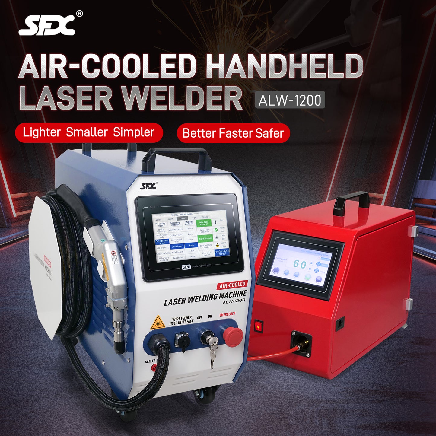 1200W Handheld Laser Welding Machine Portable Laser Welder Wire Feeder Included