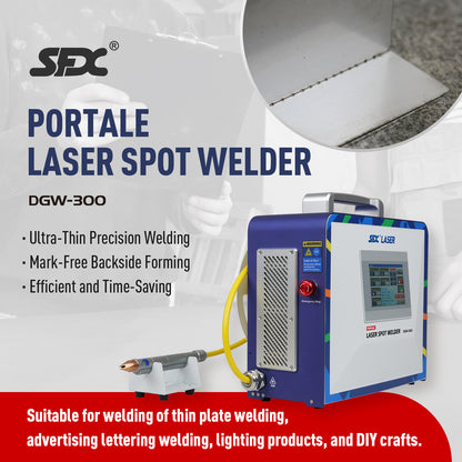 SFX 300W Portable Laser Spot Welder Air Cooled Fiber Cable High Precision and Energy Efficient Design