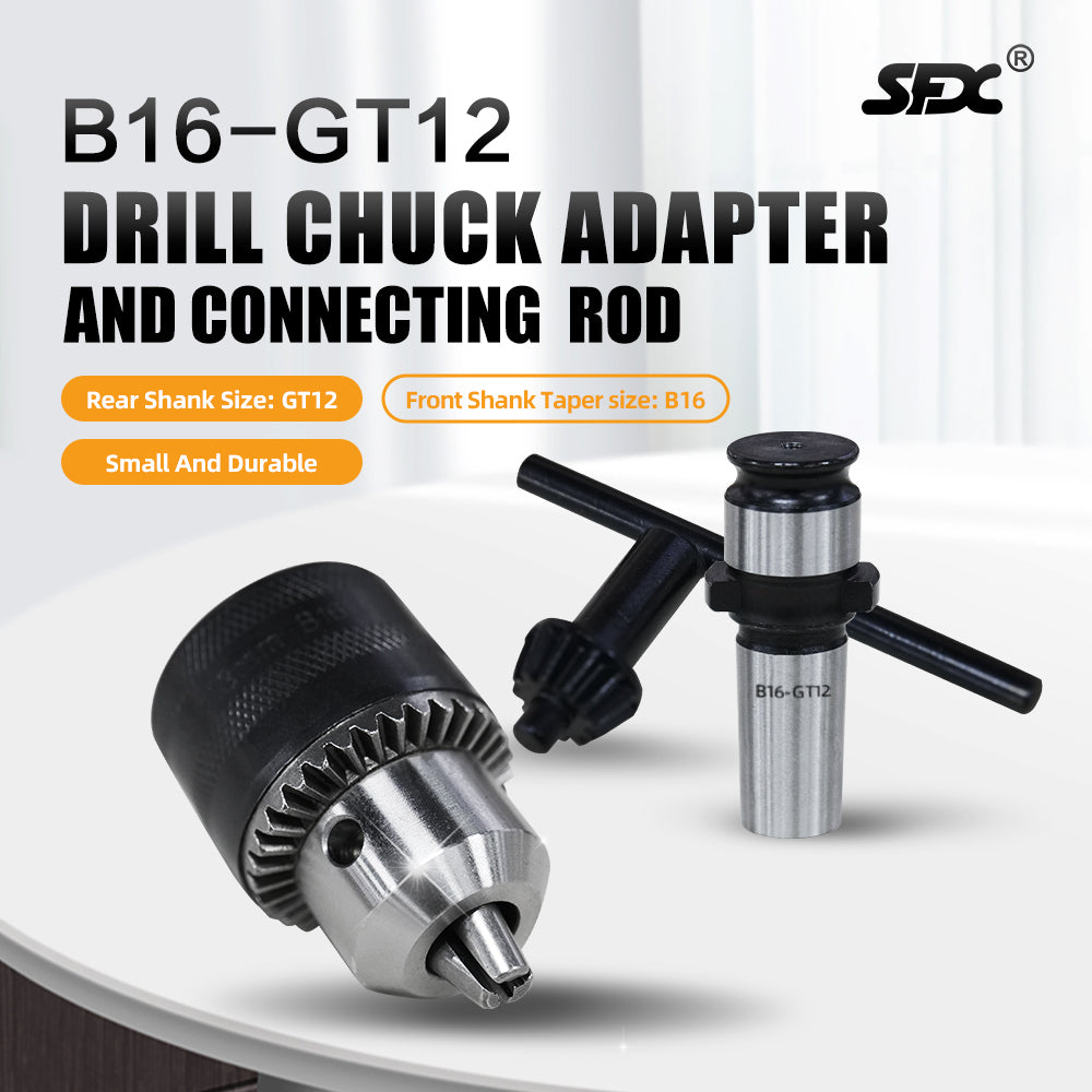 B16-GT12 Drill Chuck Adapter and Connecting Rod for M16R Tapping Machine