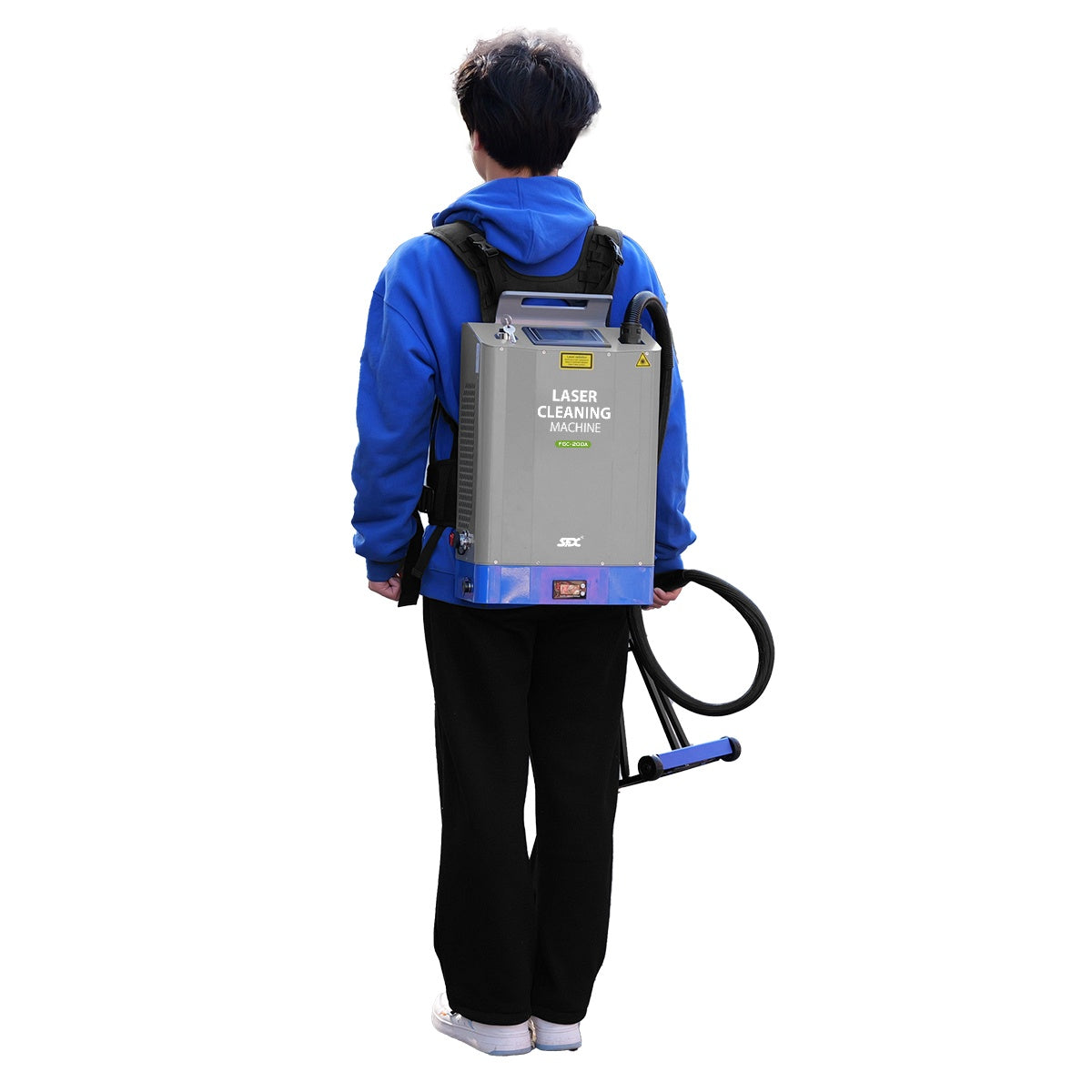 200W Self-propelled Backpack Pulse Laser Cleaner Laser Cleaning Machine Rust Paint Oil Remover