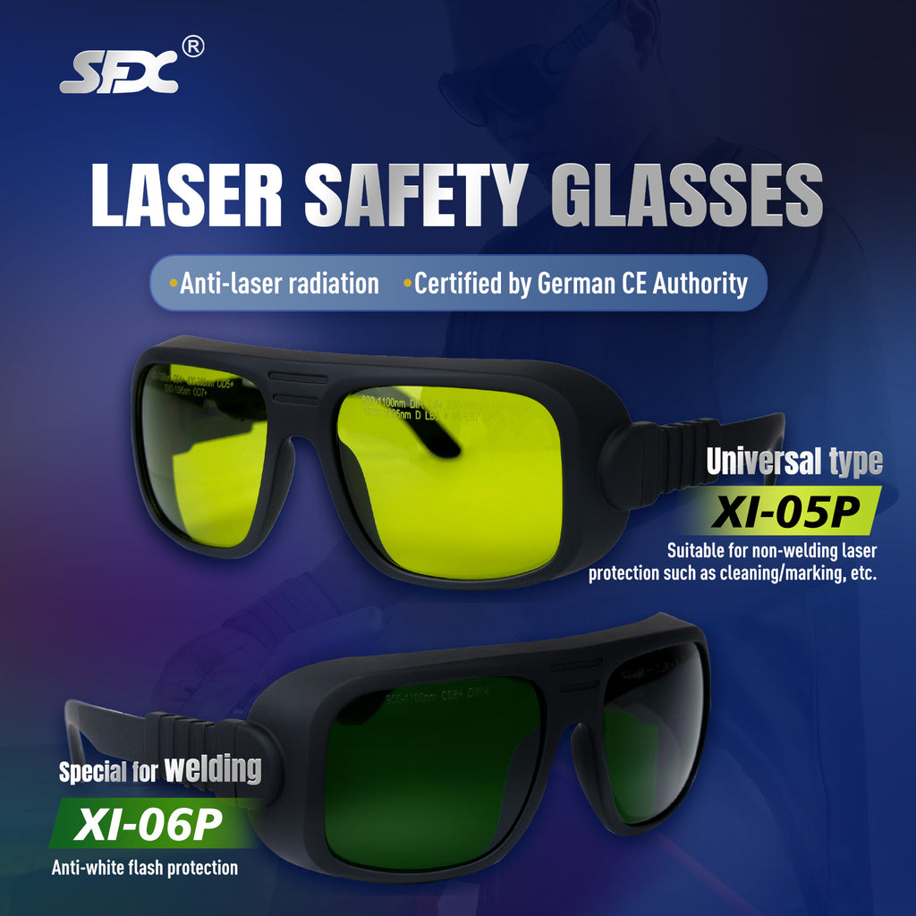 OD7+ OD8+ Laser Safety Glasses Goggles for Laser Cleaning Machine / Laser Welding Machine