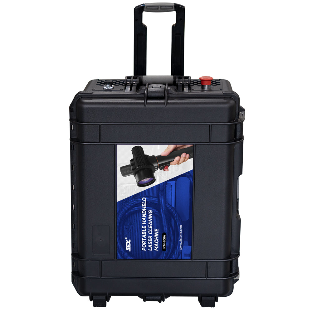 Canada Stock 200W Portable Handheld Pulse Trolley-case Laser Cleaning Metal Rust Oxide Painting Graffiti Oil Remover