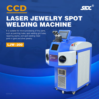 200W CCD Laser Jewelry Spot Welding Machine Welder for Gold Silver Metal Jewelry