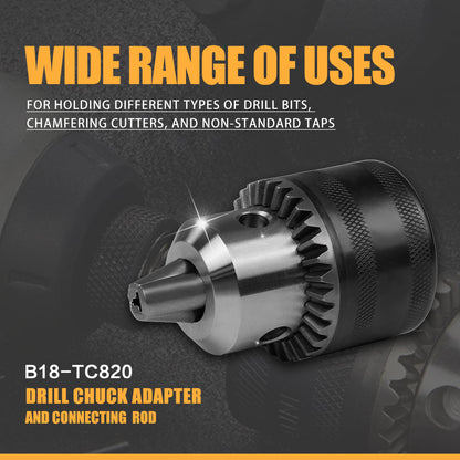 B18-TC820 Drill Chuck Adapter and Connecting Rod for M24HR /M30R /M36R Tapping Machine