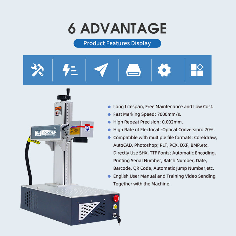SFX Portable JPT Fiber Laser Marking Machine Fiber Laser Metal Engraver  20W 30W 50W