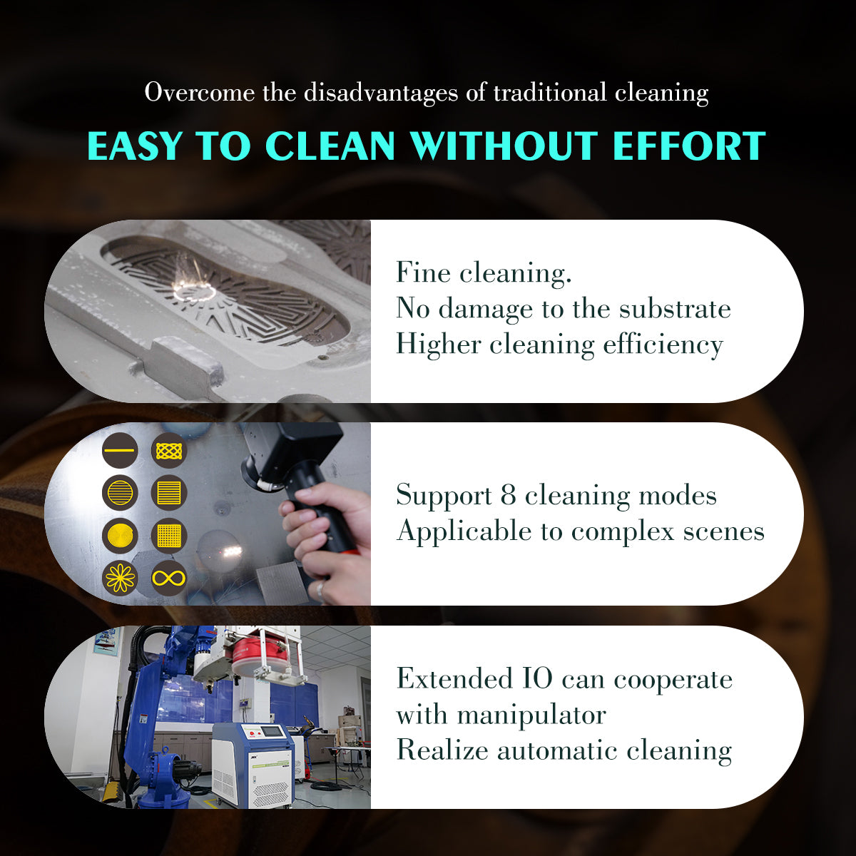 SFX 500W/1000W/2000W Handheld Pulsed Laser Cleaning Machine Water Cooling Metal Rust Oxide Painting Graffiti Oil Remover