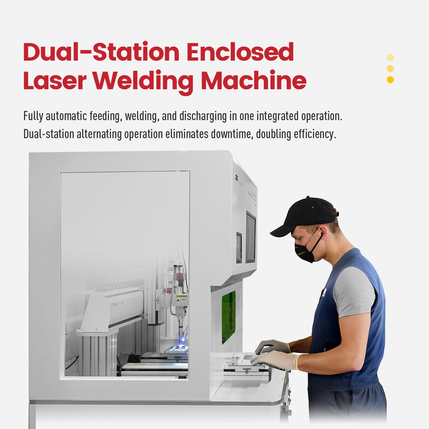 SFX Dual-Station Fully Enclosed Platform Automatic Laser Welding Machine 1500W 2000W 3000W