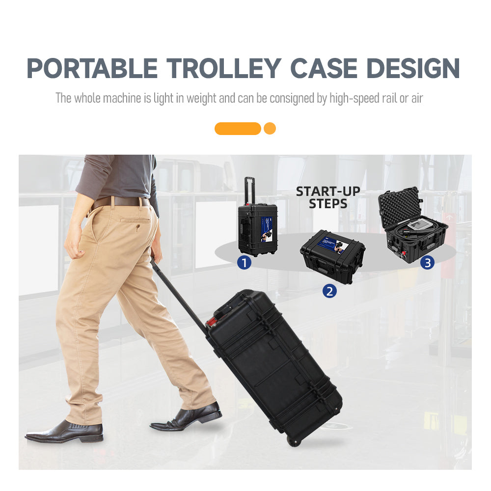 SFX 300W/500W Portable Trolley Case Pulse Laser Cleaning Machine Metal Rust Oxide Painting Graffiti Oil Remover