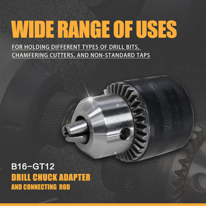 B16-GT12 Drill Chuck Adapter and Connecting Rod for M16R Tapping Machine