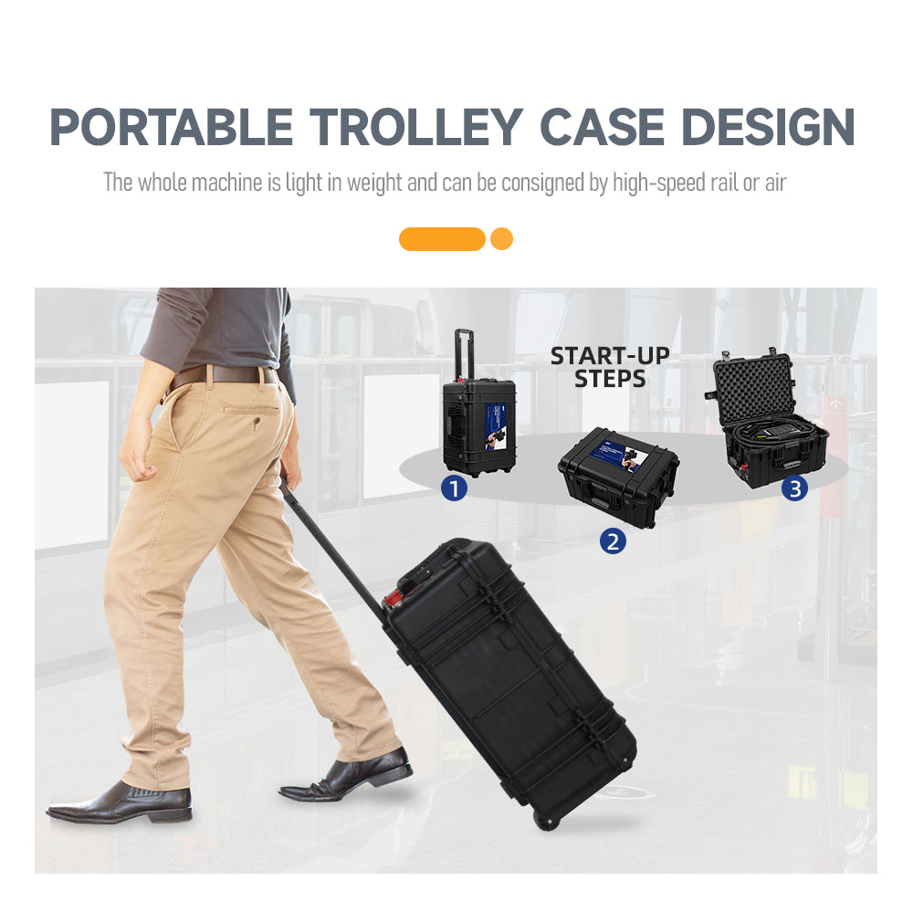 SFX 300W/500W Portable Suitcase-Style Pulse Laser Cleaning Machine Metal Rust Oxide Painting Graffiti Oil Remover