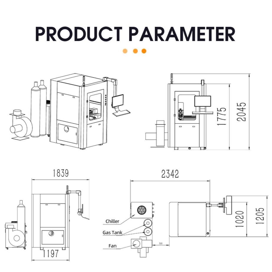 SFX 1000W/1500W Auto Focus Enclosed Fiber Laser Cutting Machine with Anti-radiation Glass Working Area 300*300mm