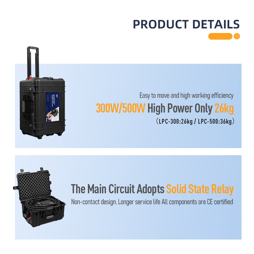 SFX 300W/500W Portable Suitcase-Style Pulse Laser Cleaning Machine Metal Rust Oxide Painting Graffiti Oil Remover