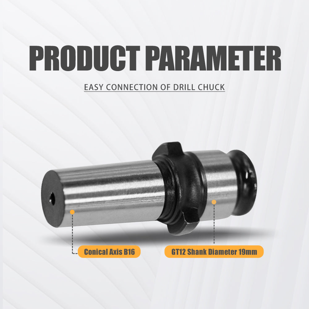 B16-GT12 Drill Chuck Adapter and Connecting Rod for M16R Tapping Machine