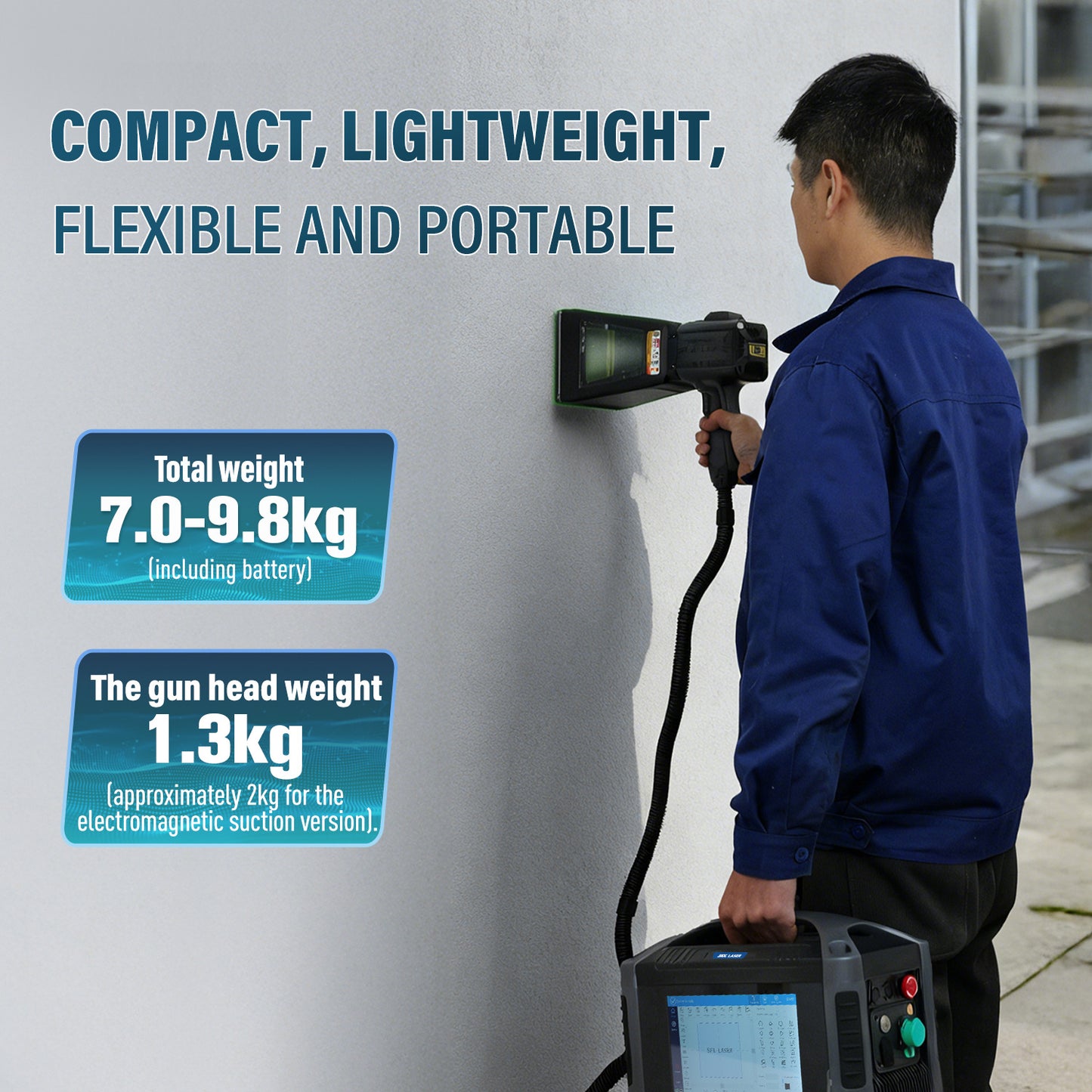 SFX 20W/30W/50W Portable Handheld Laser Marking Machine Metal PRO 100mm Marking Range Laser Engraver Maker Machine