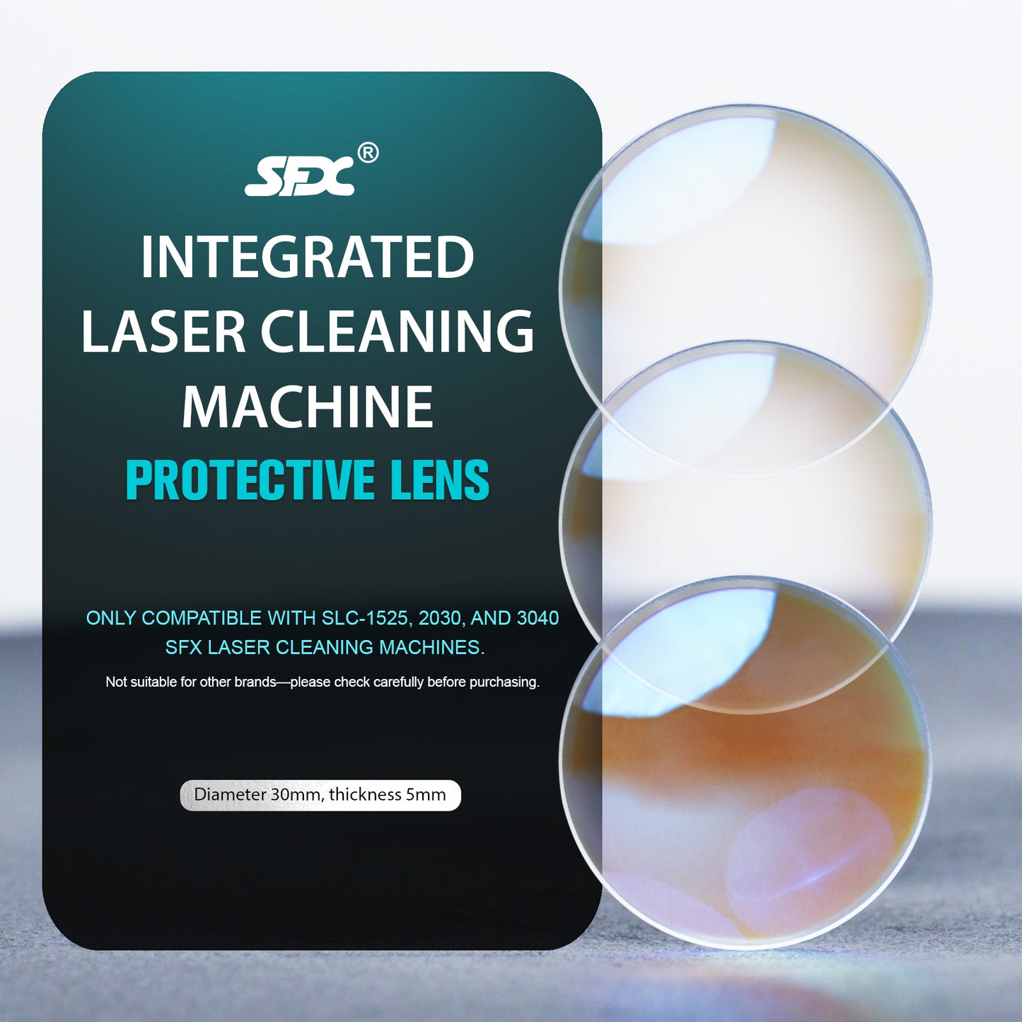 SFX SLC Series 1500W 2000W 3000W Laser Cleaning Machine Protective Lens