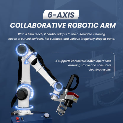 SFX 6-Axis Pulsed Robotic Laser Cleaning Machine Automatic Rust Oil Paint Coating Remover 500W