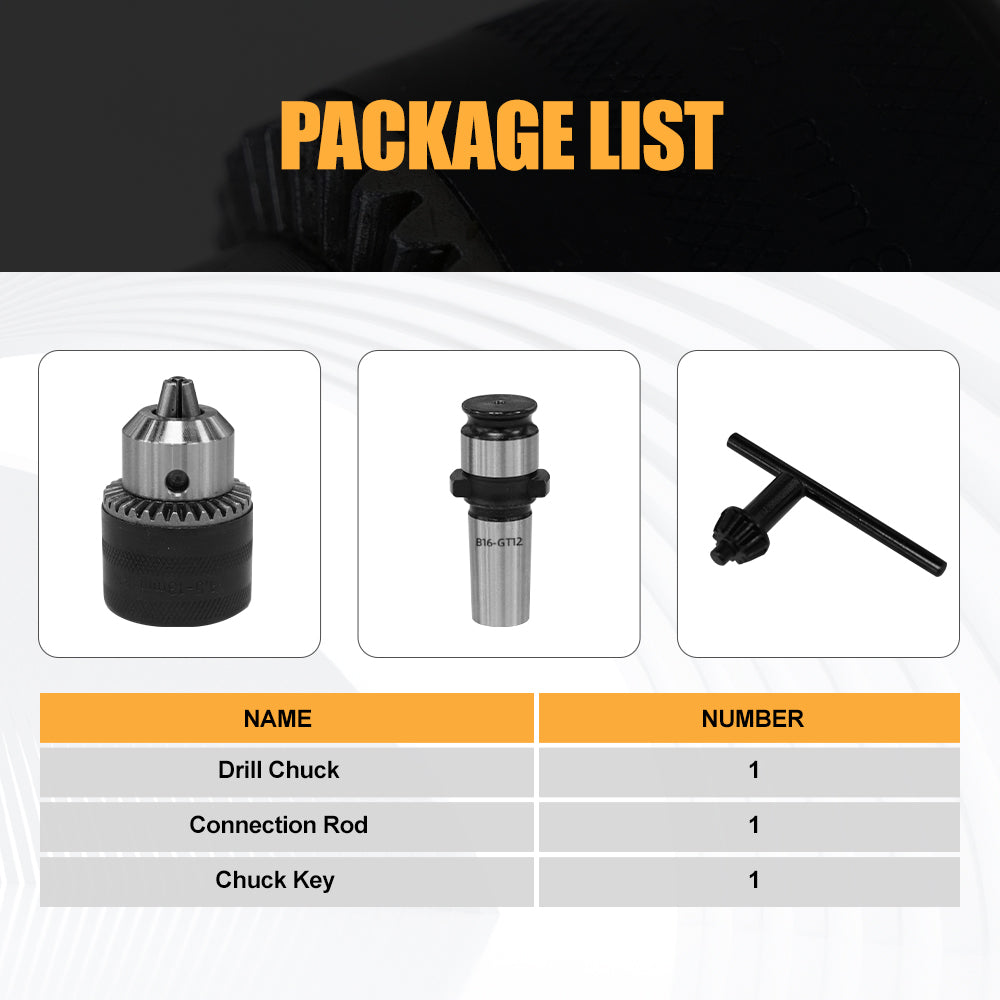 B16-GT12 Drill Chuck Adapter and Connecting Rod for M16R Tapping Machine