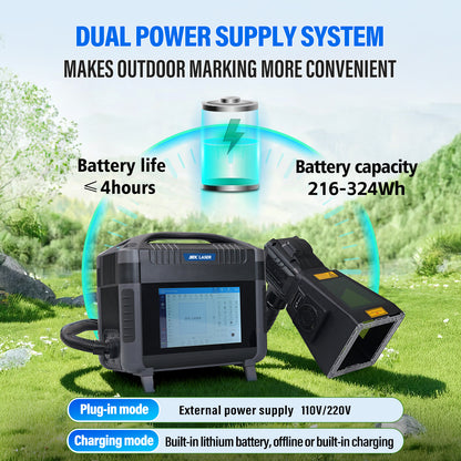 SFX 20W/30W/50W Portable Handheld Laser Marking Machine Metal PRO 100mm Marking Range Laser Engraver Maker Machine