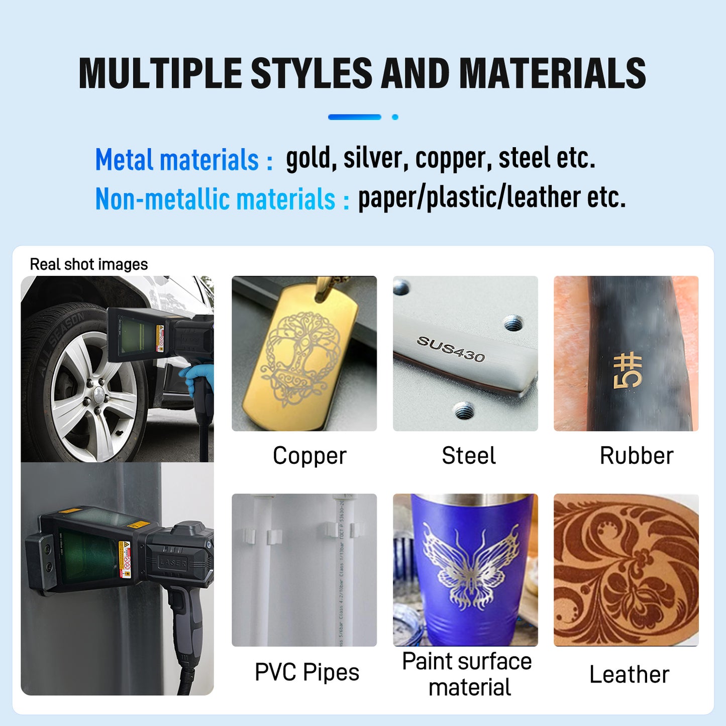SFX 20W/30W/50W Portable Handheld Laser Marking Machine Metal PRO 100mm Marking Range Laser Engraver Maker Machine