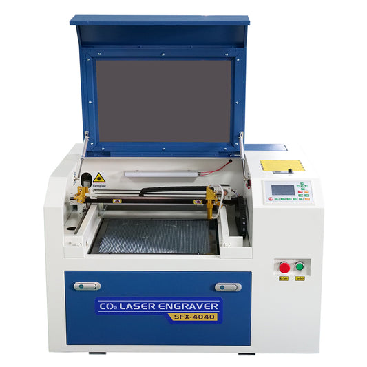 US Stock RUIDA 50W CO2 Laser Engraver Cutter 16"*16" Engraving Machine with 40*40cm Working Table