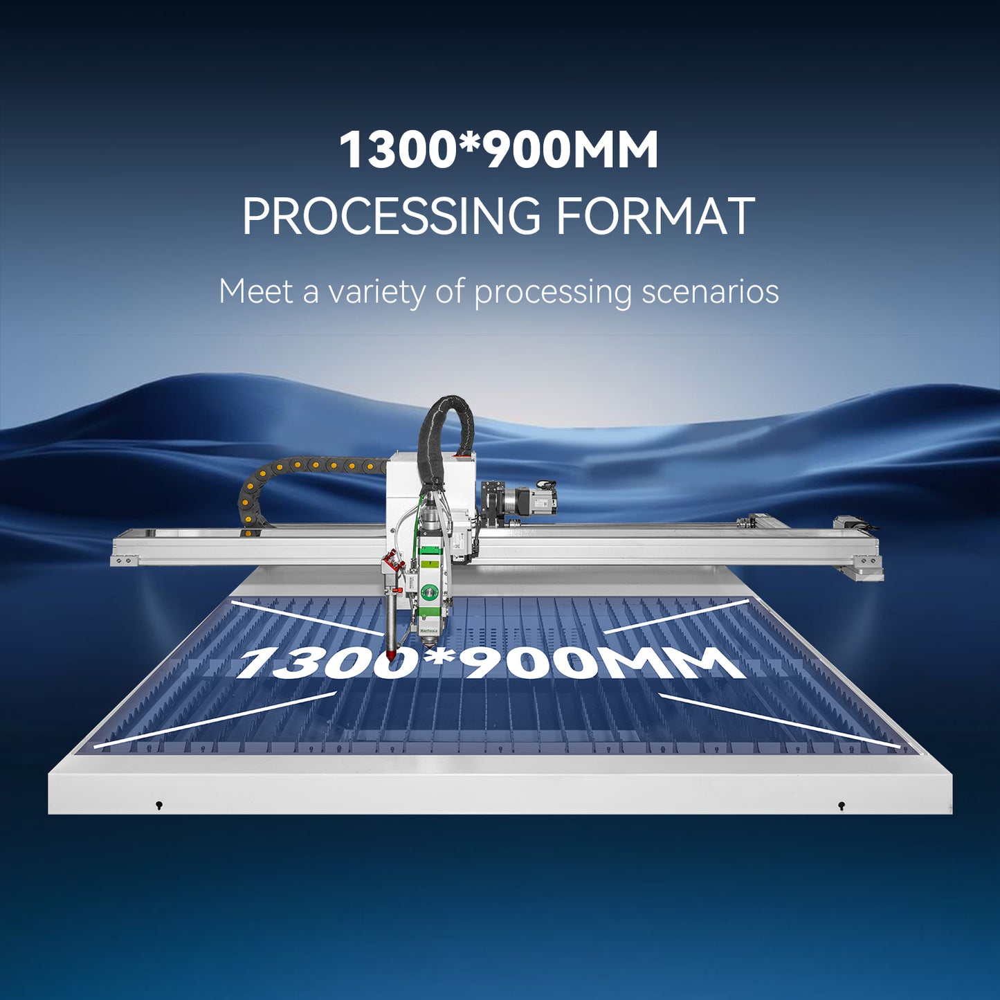 SFX-1390FC Nitrogen Pressure Regulator Fiber Laser Cutting Machine 1300*900mm Workbed 130W/150W/180W