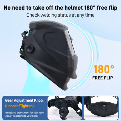 OD8+ Automatic Dimming Laser Eye and Face Protective Helmet Protection Mask for Laser Welding or Cleaning