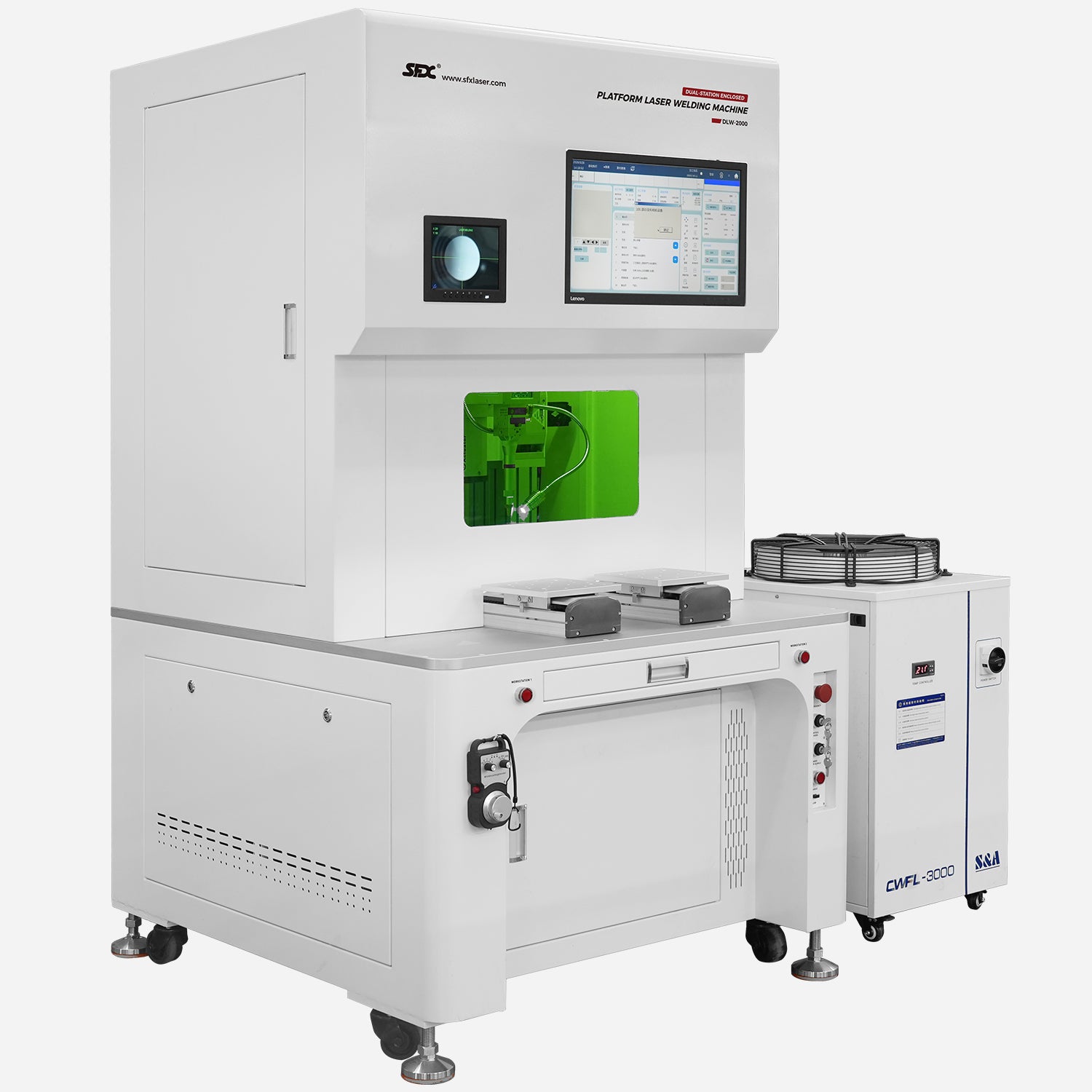 SFX Dual-Station Fully Enclosed Platform Automatic Laser Welding Machi ...