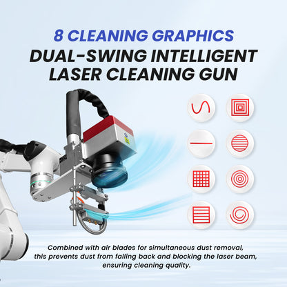 SFX 6-Axis Pulsed Robotic Laser Cleaning Machine Automatic Rust Oil Paint Coating Remover 500W
