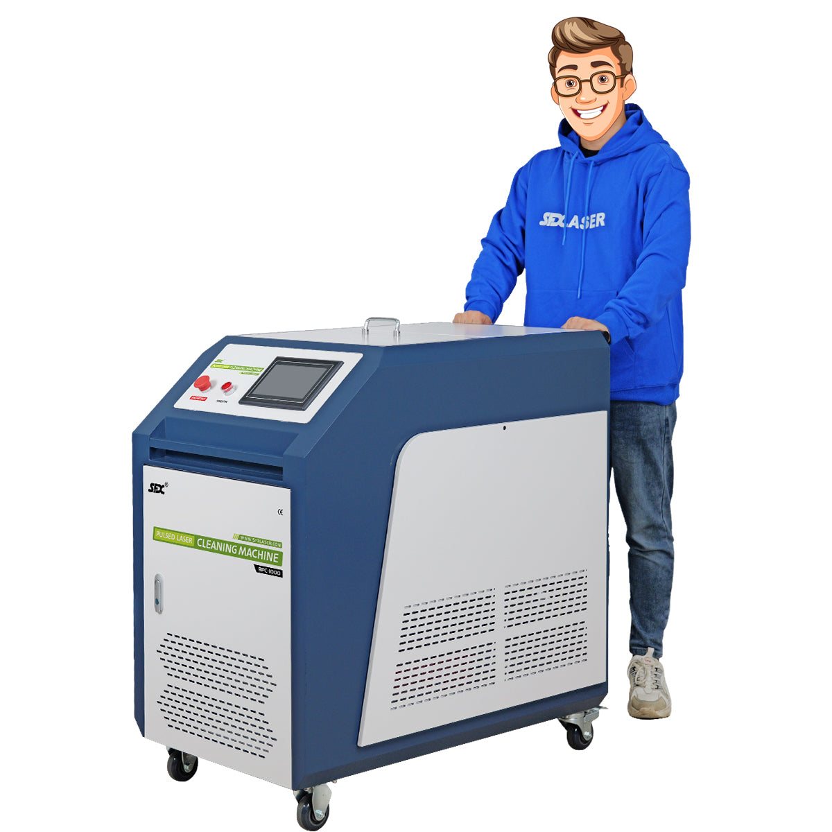 SFX 500W/1000W/2000W Handheld Pulsed Laser Cleaning Machine Water Cooling Metal Rust Oxide Painting Graffiti Oil Remover