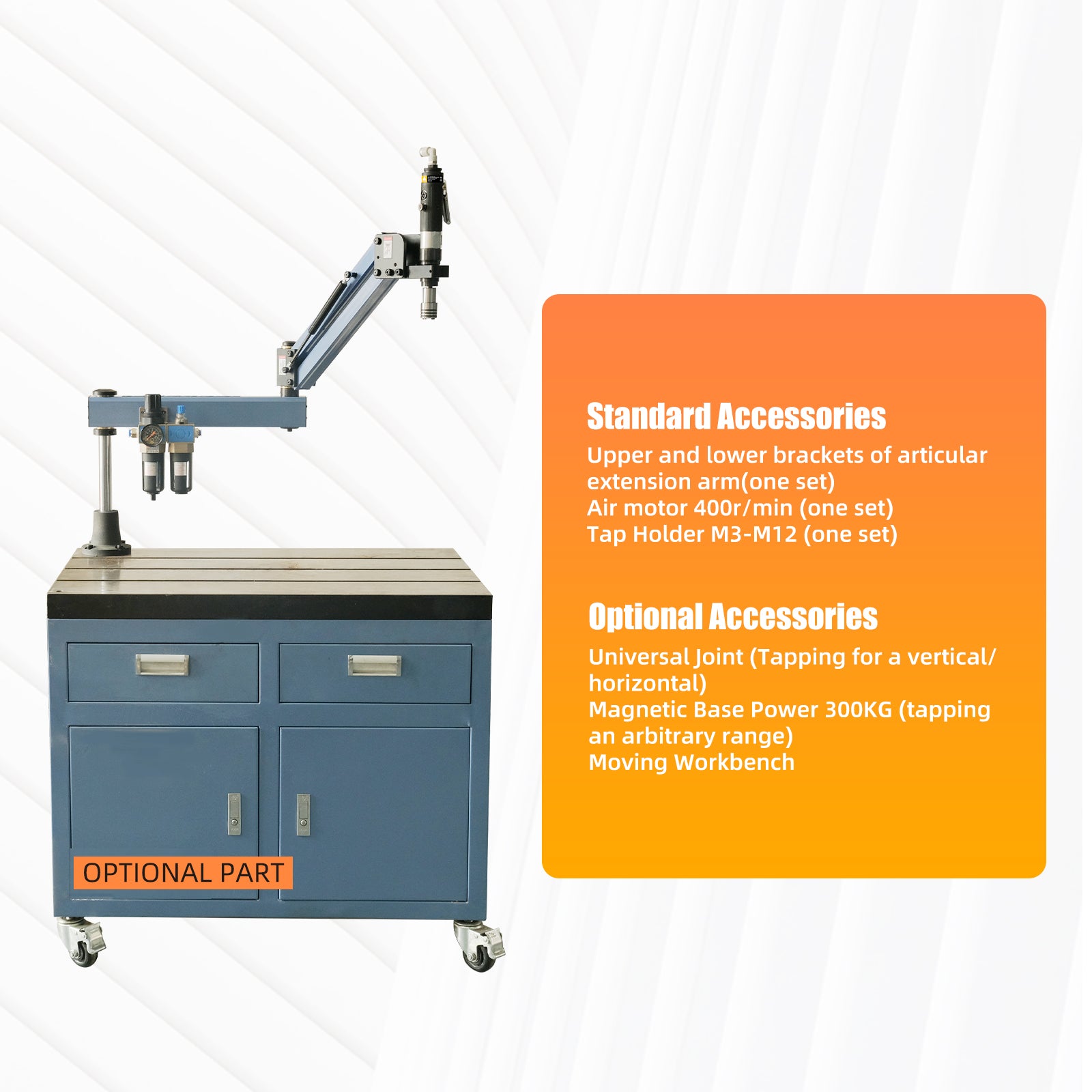 Pneumatic Tapping Arm Machine Hand Vertical Tapper Threading Tool Tap ...