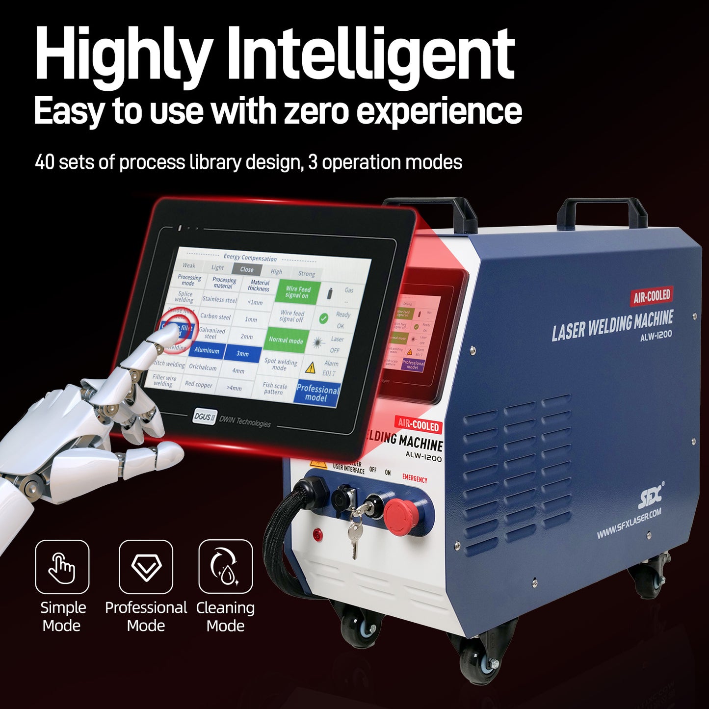 1200W Handheld Laser Welding Machine Portable Laser Welder Wire Feeder Included