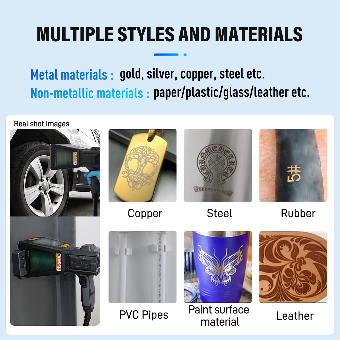 SFX 20W/30W/50W Portable Handheld Laser Marking Machine Metal PRO 100mm Marking Range Laser Engraver Maker Machine